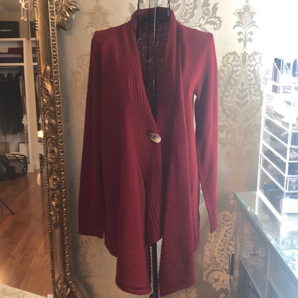 Cable & Gauge Sweaters - Cable & Gauge Red Cardigan size Small NWOT